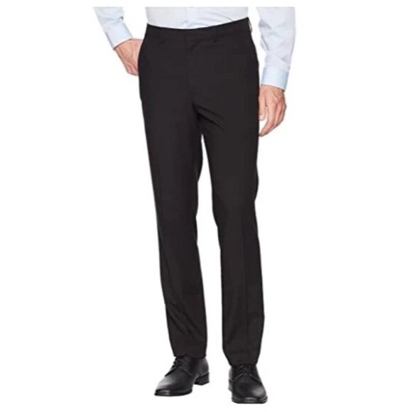 NEW Kenneth Cole Reaction Men's Size 32x34 Black Techni-Cole Slim Dress Pants - Picture 1 of 7